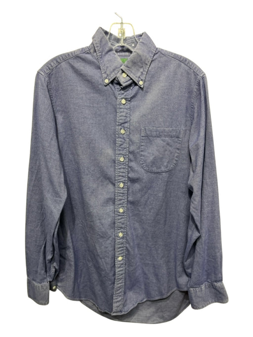 Sid Mashburn Size M Blue Cotton Solid Front Pocket Button up Long Sleeve Shirt Blue / M