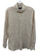 Frescobol Carioca Size M Beige Linen Solid Button Down Men's Long Sleeve Shirt Beige / M