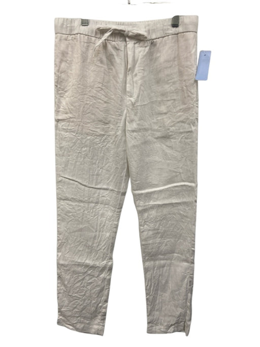 Frescobol Carioca Size 30 White Linen Blend Solid Men's Pants White / 30