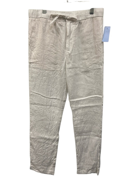 Frescobol Carioca Size 30 White Linen Blend Solid Men's Pants White / 30