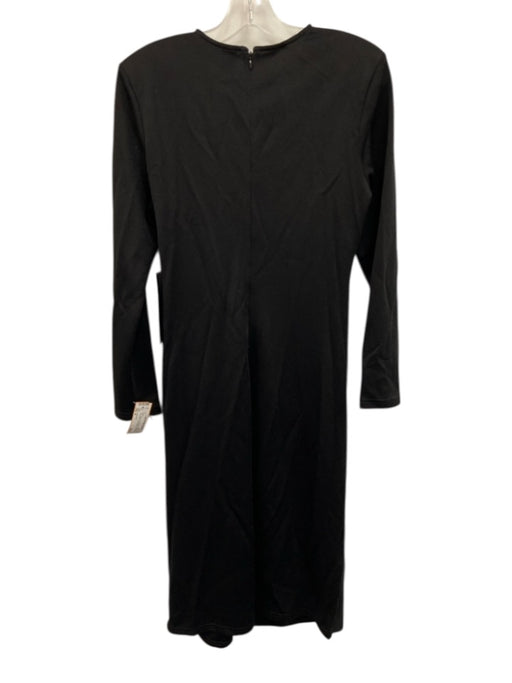Tuckernuck Size M Black Polyester Blend Shimmer Long Sleeve Twist Detail Dress Black / M