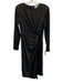 Tuckernuck Size M Black Polyester Blend Shimmer Long Sleeve Twist Detail Dress Black / M