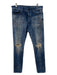 John Elliot Size 31 Medium Light Wash Cotton Blend Distressed Skinny Jean Pants 31