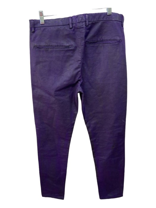 Bottega Veneta Size 46 Purple Cotton Blend Waxed Khakis Men's Pants 46