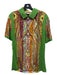 Etro Size XL Green & Red Cotton Paisley Polo Men's Short Sleeve Green & Red / XL