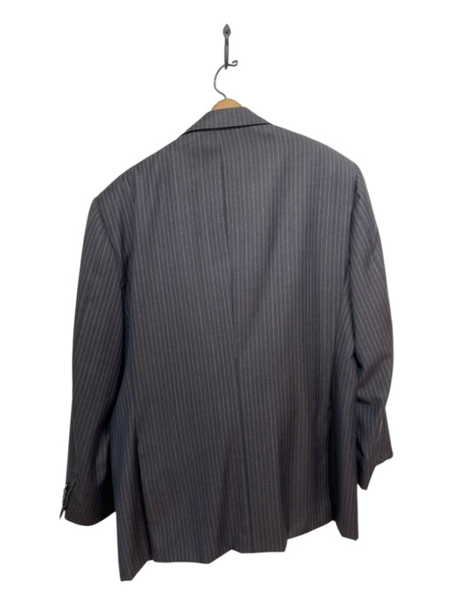 Ravazzolo Brown & White Wool Striped 2 Button Men's Suit 52R