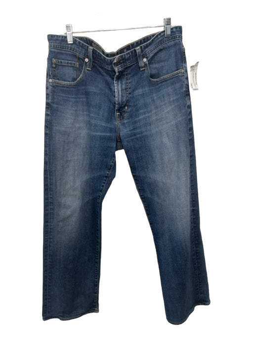 AG Size 34 Medium Light Wash Cotton Blend Solid Jean Men's Pants 34