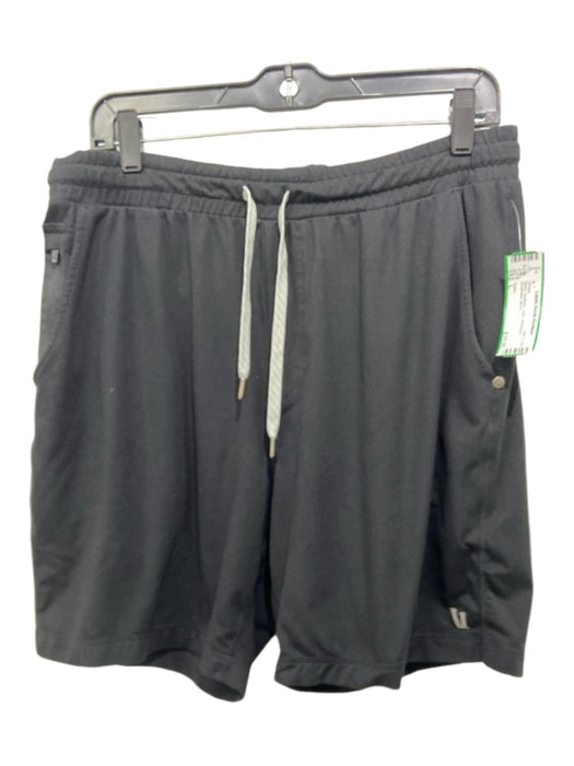 Vuori Size L Black Synthetic Solid Athleisure Men's Shorts L