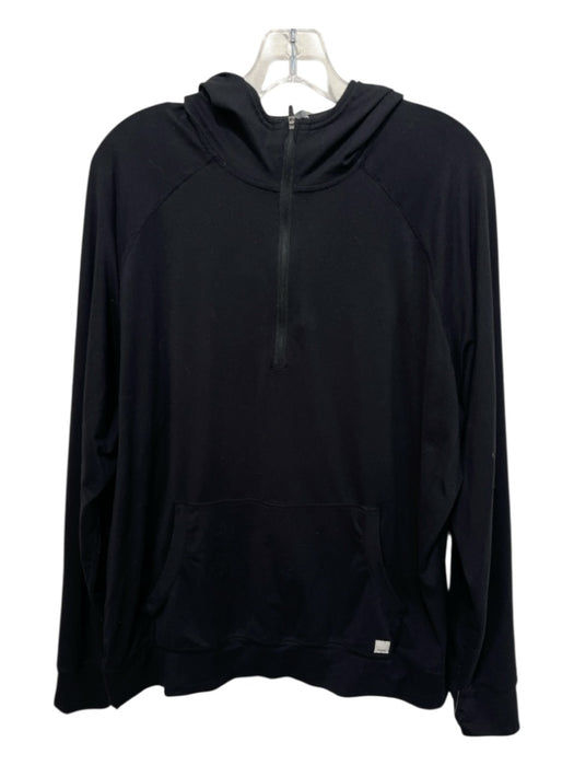 Vuori Size L Black Polyester Solid Zipper Men's Jacket Black / L