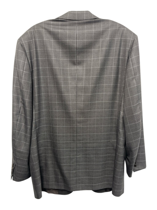 Ravazzolo Gray Wool Blend Plaid 2 Button Men's Blazer Gray / 52