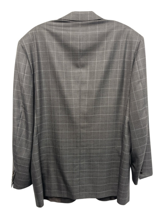 Ravazzolo Gray Wool Blend Plaid 2 Button Men's Blazer Gray / 52