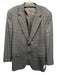 Ravazzolo Gray Wool Blend Plaid 2 Button Men's Blazer Gray / 52