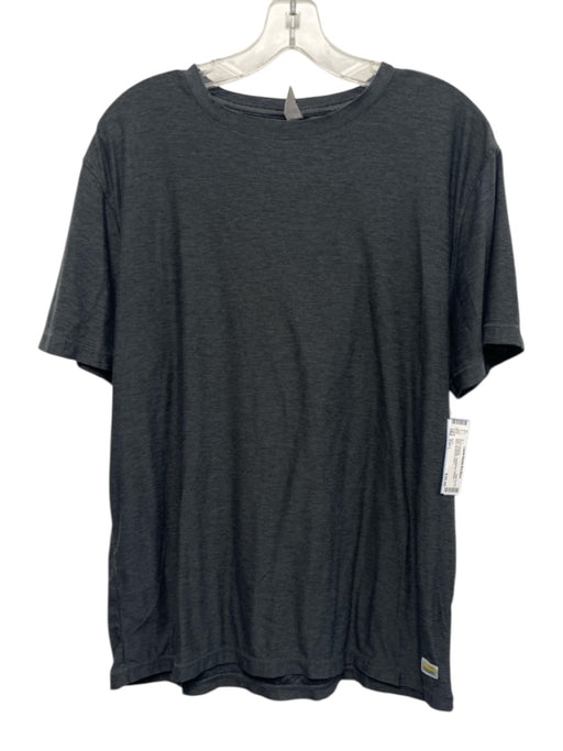 Vuori Size Est L Gray Synthetic Heathered Athletic T Shirt Men's Short Sleeve Gray / Est L