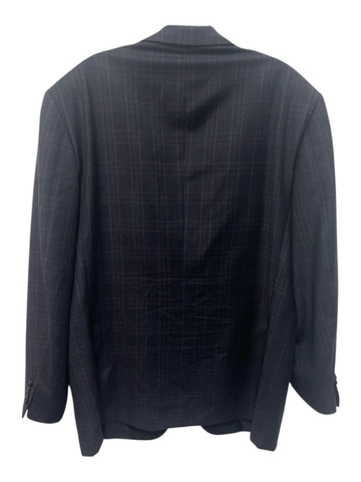 Ravazzolo Blue & Orange Wool Plaid 2 Button Men's Blazer Blue & Orange / 52R