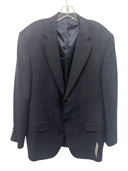 Ravazzolo Blue & Orange Wool Plaid 2 Button Men's Blazer Blue & Orange / 52R