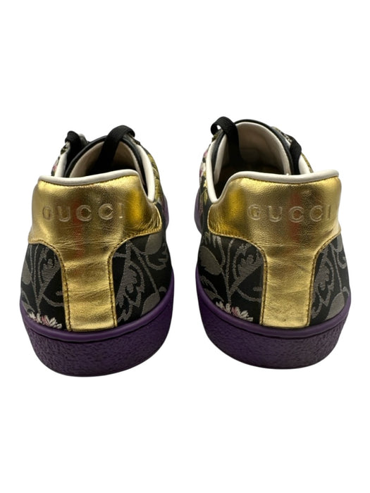 Gucci Shoe Size 7.5 Purple & Multi Leather Floral Sneaker Men's Shoes Purple & Multi / 7.5