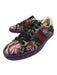 Gucci Shoe Size 7.5 Purple & Multi Leather Floral Sneaker Men's Shoes Purple & Multi / 7.5