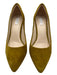 Cole Haan Shoe Size 8.5 Green Yellow Suede Pointed Toe Medium Heel Pumps Green Yellow / 8.5