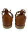 Pikolinos Shoe Size 39 Brown Leather D'orsay Basket Weave Espadrille Flats Brown / 39