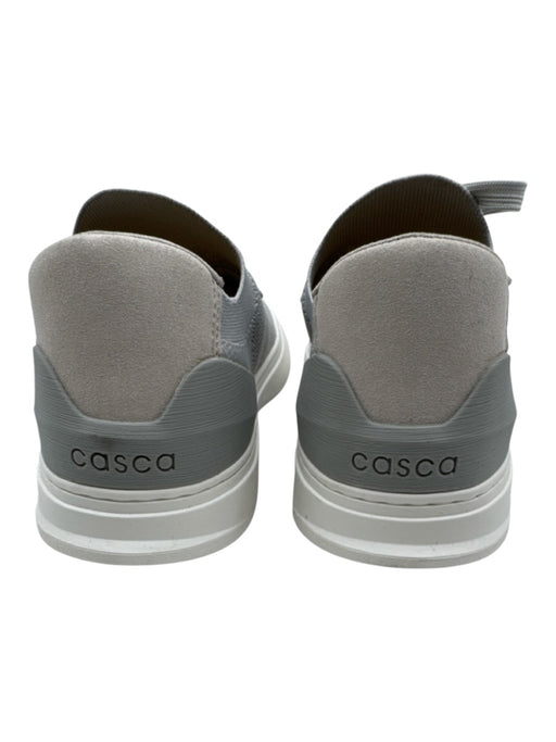 Casca Shoe Size 9 Gray & White Synthetic Knit Lace Up Sock Low Top Sneakers Gray & White / 9