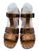Bottega Veneta Shoe Size 39.5 Copper Leather Ankle Buckle Basket Weave Sandals Copper / 39.5