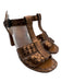 Bottega Veneta Shoe Size 39.5 Copper Leather Ankle Buckle Basket Weave Sandals Copper / 39.5