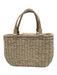 Brighton Straw Straw & Leather Magnetic  Flap Floral Applique Woven Bag Straw / M
