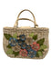 Brighton Straw Straw & Leather Magnetic  Flap Floral Applique Woven Bag Straw / M