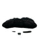 Swarovski Black Suede & Fur Zip Close Rhinestone hand bag Bag Black / S