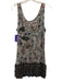 Custo Barcelona Size 4 Gray, Red, Black Cotton Blend Floral & Stripe Print Dress Gray, Red, Black / 4
