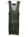 Custo Barcelona Size 4 Green & Brown Viscose Blend Knit Croc Studded Dress Green & Brown / 4