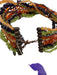 Satellite Paris Purple, Orange, Green GLASS & STONE Mixed Beads cuff Jewelry Set Purple, Orange, Green