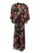 Farm Rio Size XS Black & Multi Viscose Floral Application Elastic Waist Dress Black & Multi / XS