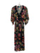 Farm Rio Size XS Black & Multi Viscose Floral Application Elastic Waist Dress Black & Multi / XS