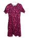 Hill House Size XS Burgundy, Red, Pink Cotton Short Puff Sleeve Floral Dress Burgundy, Red, Pink / XS