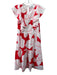 CROSBY by Mollie Burch Size XS White, red & pink Polyester Abstract Print Dress White, red & pink / XS