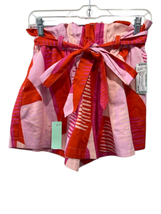 CROSBY by Mollie Burch Size M Pink & Orange No Fabric Tag Paper Bag Waist Shorts Pink & Orange / M