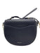 Draper James Midnight blue Leather Flap Silver Tone Hardware Toggle Closure Bag Midnight blue