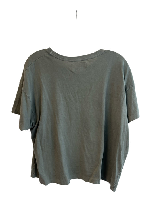 The Great Size 3 Green Cotton Short Sleeve Chest Pocket Round Neck T Shirt Top Green / 3