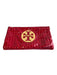Tory Burch Red Patent Leather Gold hardware Chain Envelope Reptile Embossed Bag Red / Small