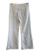 Mother Size 30 White Cotton Blend 4 Pocket Zip Fly Wide Leg High Rise Jeans White / 30