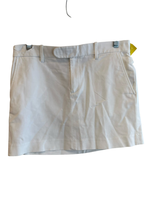 Ralph Lauren Size 6 White Cotton Zip Fly Side Pocket Mini Skirt White / 6