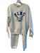 Polo Ralph Lauren Size S/M Cream Cotton Blend Crew Neck Logo Sweatshirt Pant Set Cream / S/M