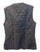 Barbour Size 6 Navy Polyester V Neck Front Zip Quilted Vest Navy / 6