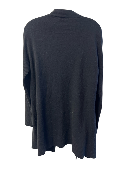 Vince Size S Black Cashmere Open Front Long Sleeve Pockets Sweater Black / S