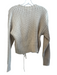 525 Size S Ivory Acrylic Blend Knit Round Neck Long Sleeve Tie Detail Sweater Ivory / S