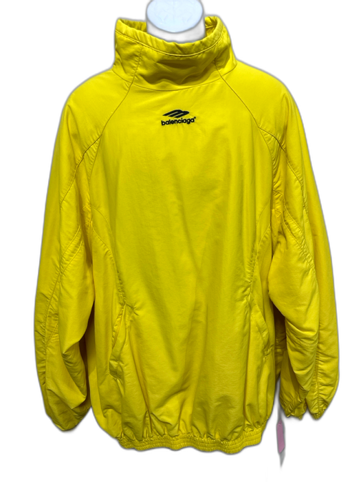 Balenciaga Size Est XXL Yellow Polyamide Solid Men's Jacket Yellow / Est XXL