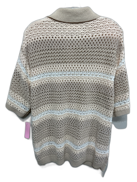 Kith Size XXL Beige & White Acrylic Buttons Men's Short Sleeve Beige & White / XXL