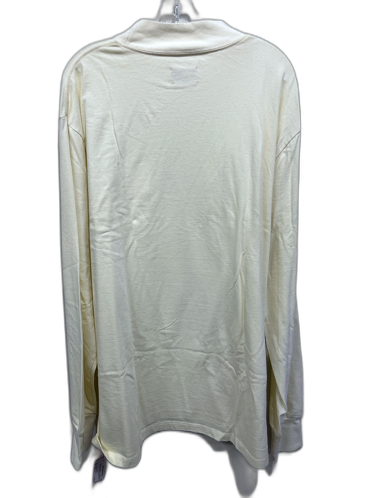Aime Leon Dore Size XXL Cream Cotton Solid Men's Long Sleeve Shirt Cream / XXL