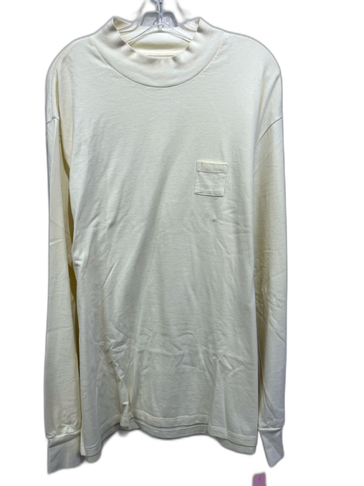 Aime Leon Dore Size XXL Cream Cotton Solid Men's Long Sleeve Shirt Cream / XXL